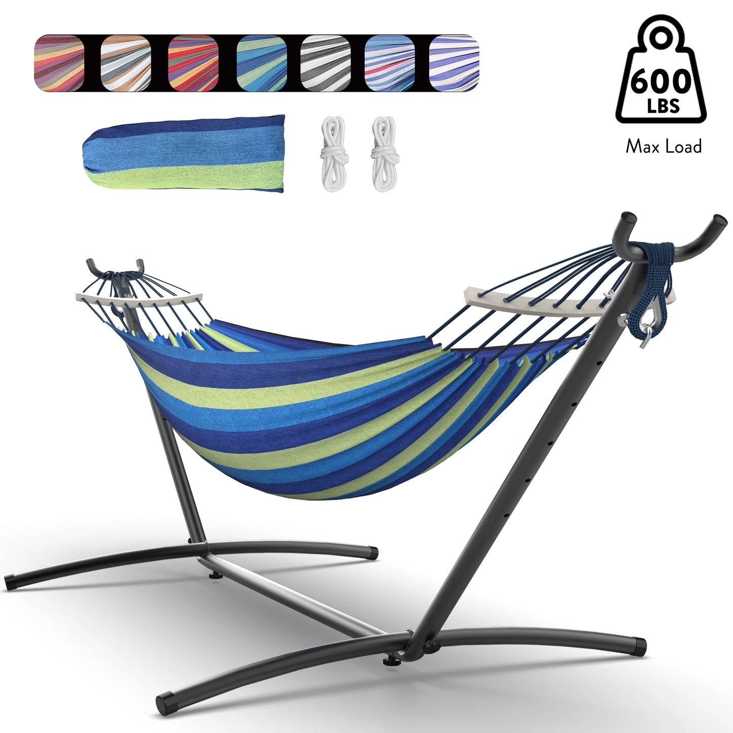 Gyroor Adjustable Stand Hammock 600 Lb Capacity Outdoor Folding Frame