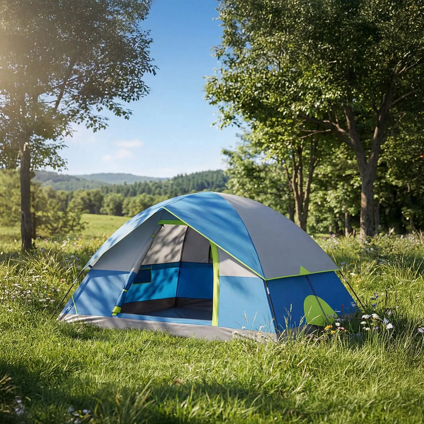 Sweetcrispy Waterproof Windproof Dome Tent For Camping With Rainfly
