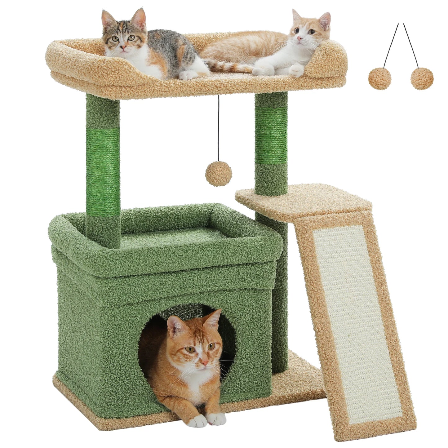 PAWZ Road Three Tier Cat Tree With Sisal Scratching Post