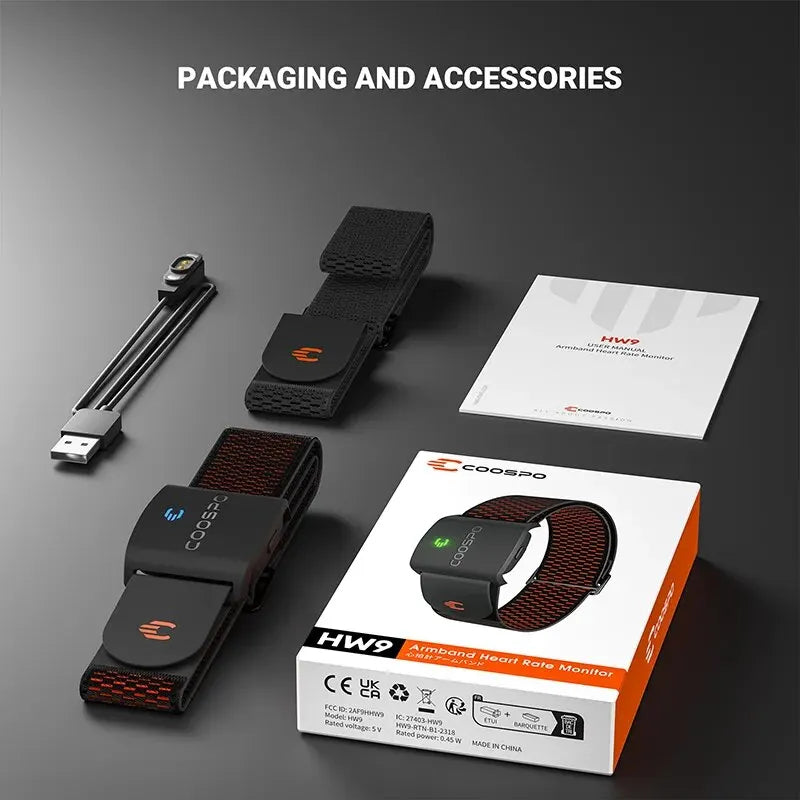 COOSPO HW9 Heart Rate Armband Monitor With BLE ANT Plus