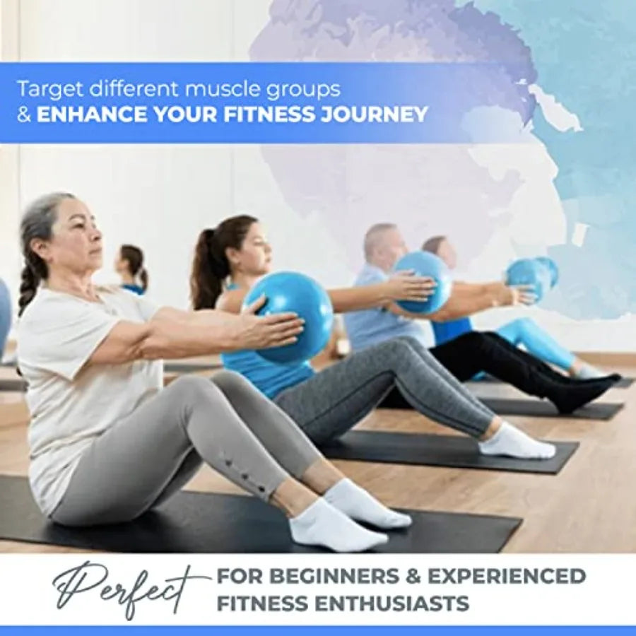 Pilates Ball With Pump For Core Training Stability Yoga And Physical Therapy