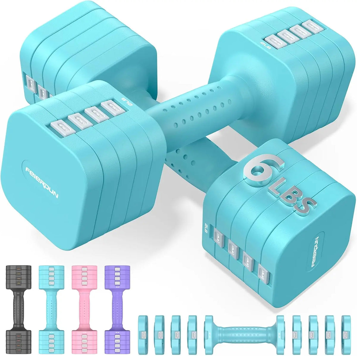 FED Fitness Feierdun 5-In-1 Adjustable Dumbbells Set