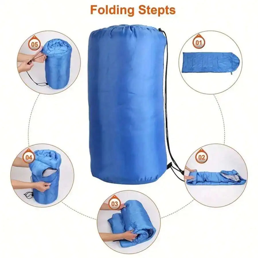 SB300 Lightweight Polyester Sleeping Bag For Adults 5C To 0C Hiking