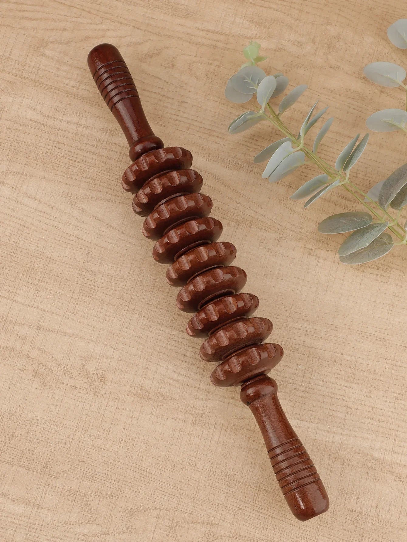 Wooden Therapy Massager Roller Trigger Point Stick For Muscle Relief