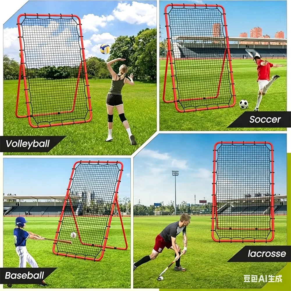 Portable Multi-Sport Rebounder Net For Backyard Practice And Training