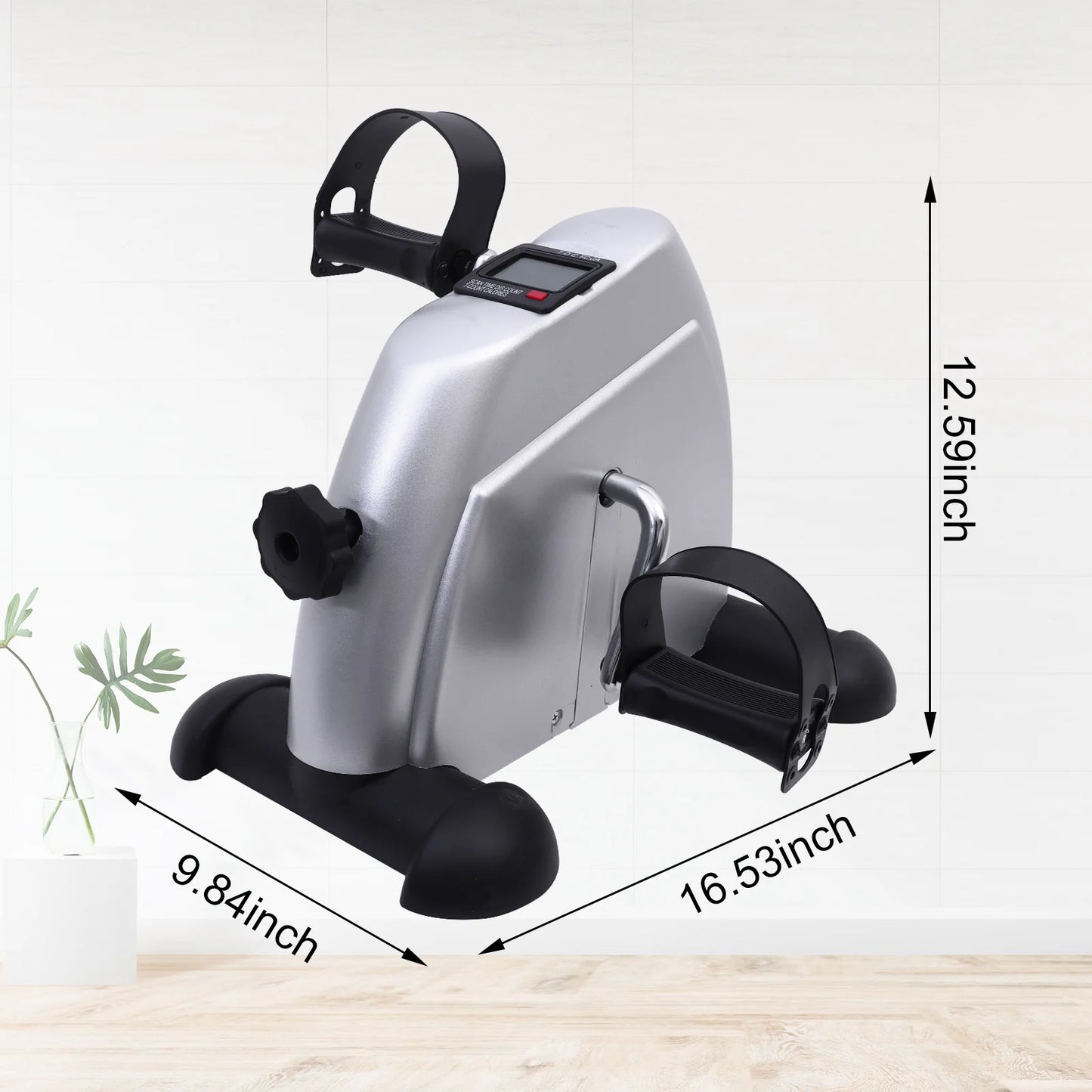 Portable Mini Exercise Bike Under Desk Pedal Exerciser LCD