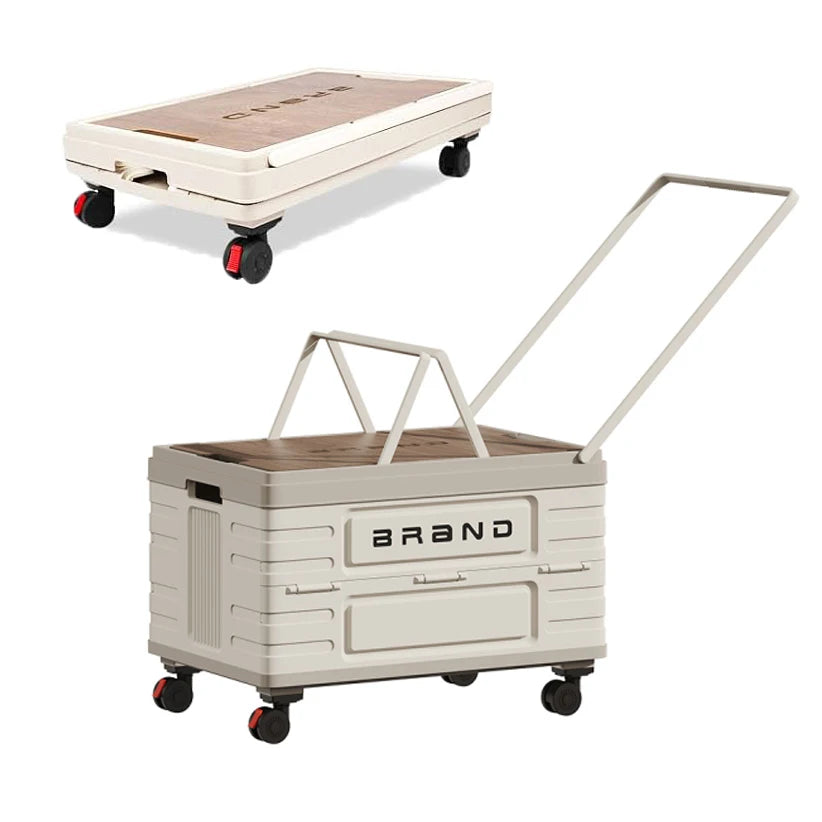360 Degree Rotating Foldable Cart Heavy Duty Mobile Organizer Wheels