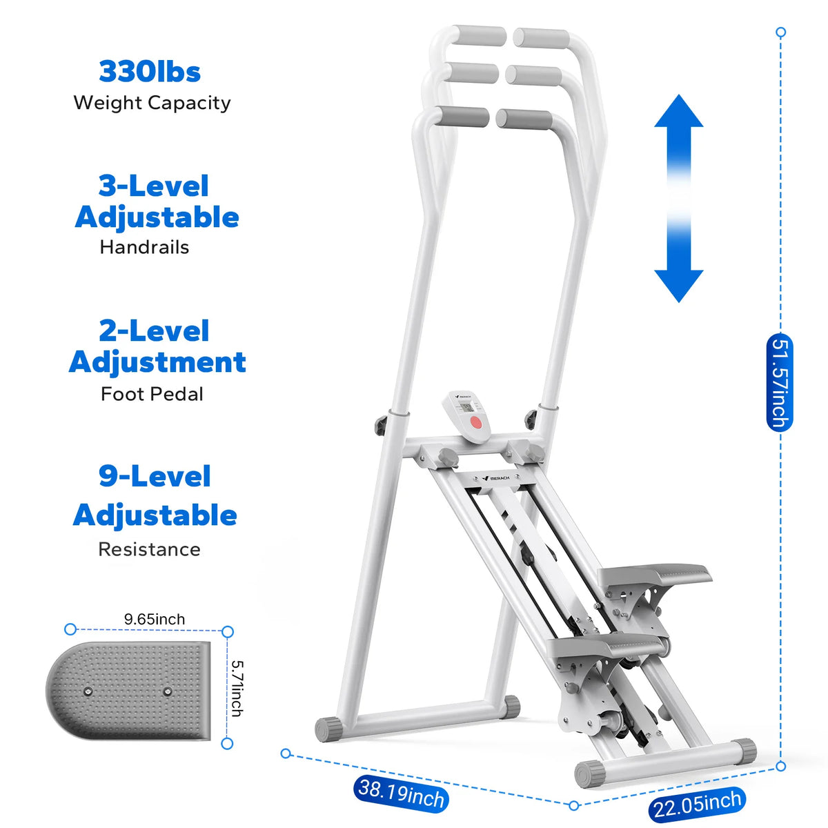 Merach Foldable Stair Stepper Vertical Climber Home Gym Cardio Machine