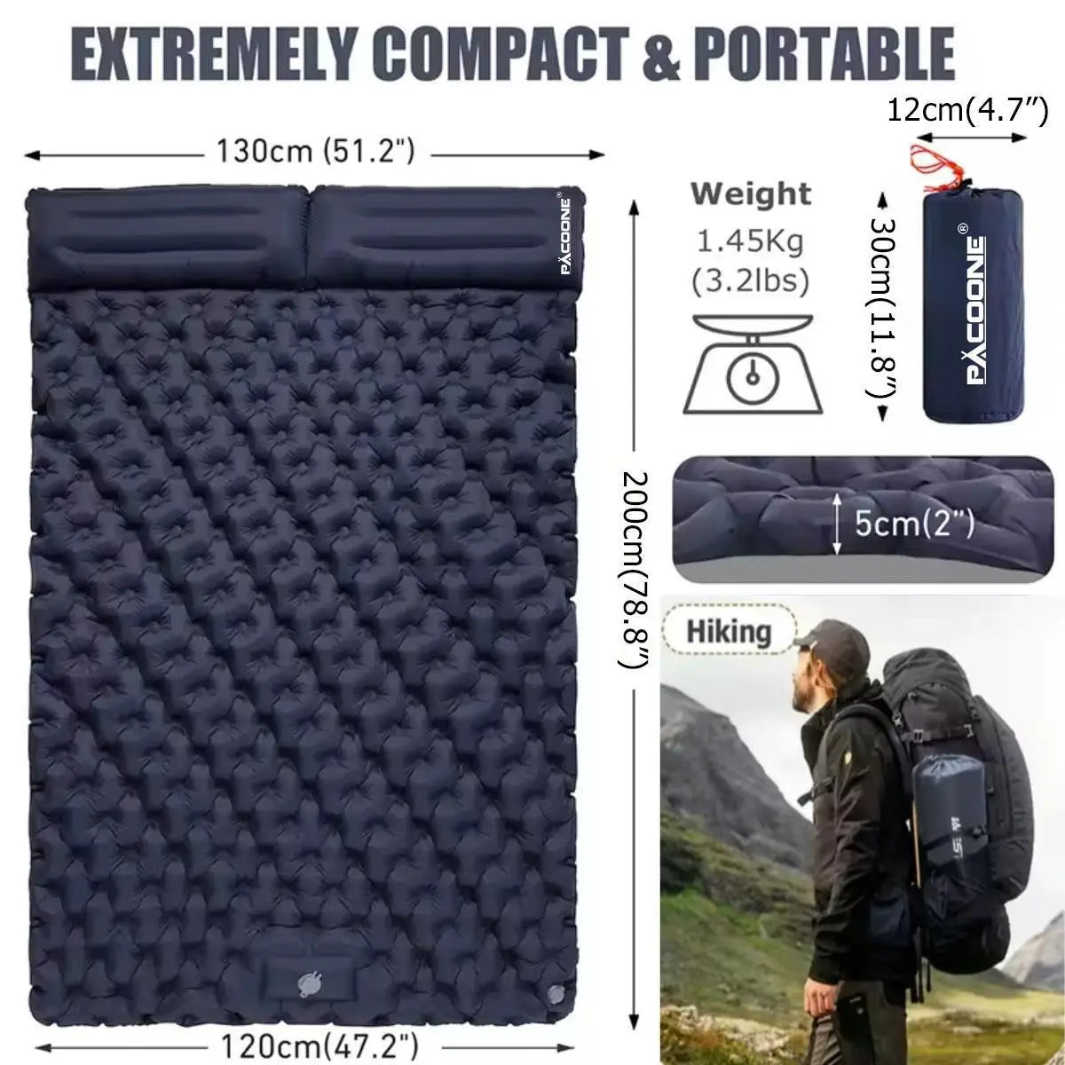 Foldable Outdoor Camping Inflatable Mattress For Indoor And Outdoor Sleep