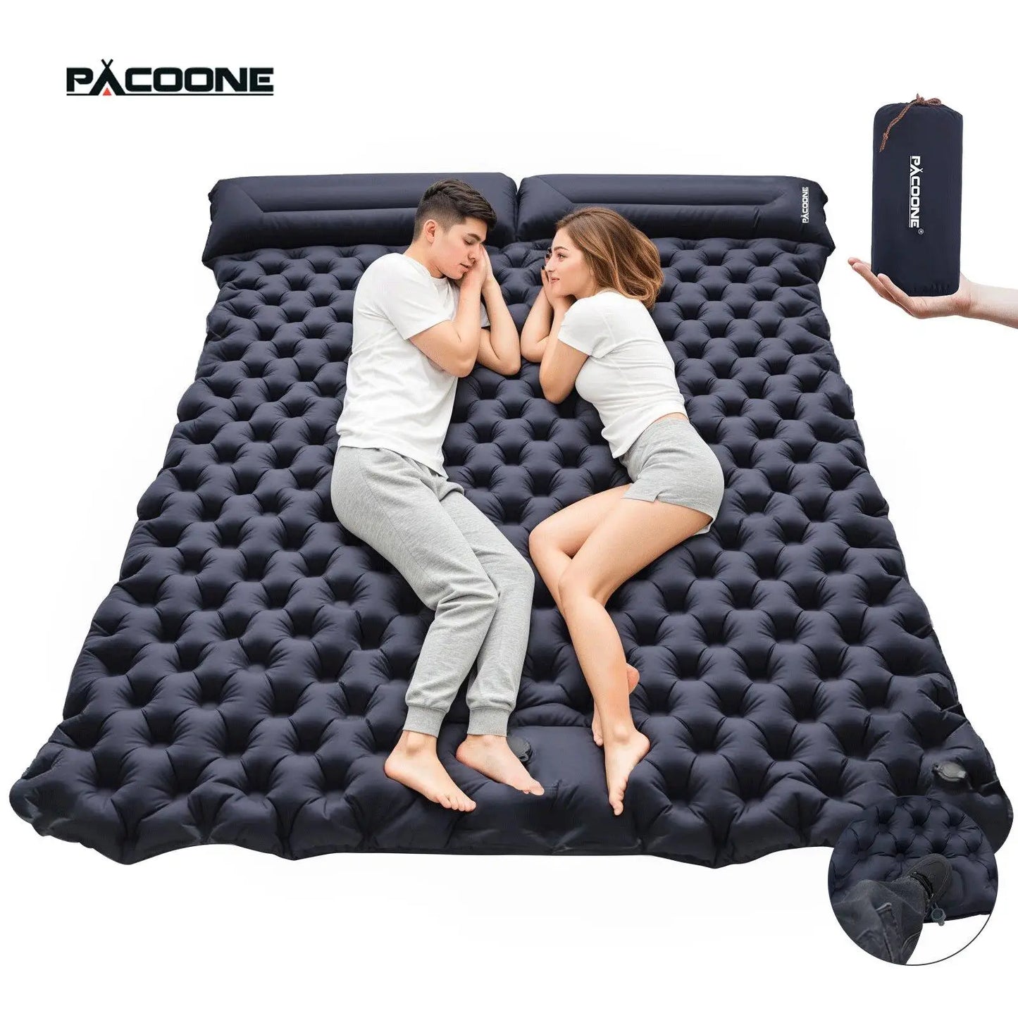 Foldable Outdoor Camping Inflatable Mattress Warm Ultra Wide Thick Indoor