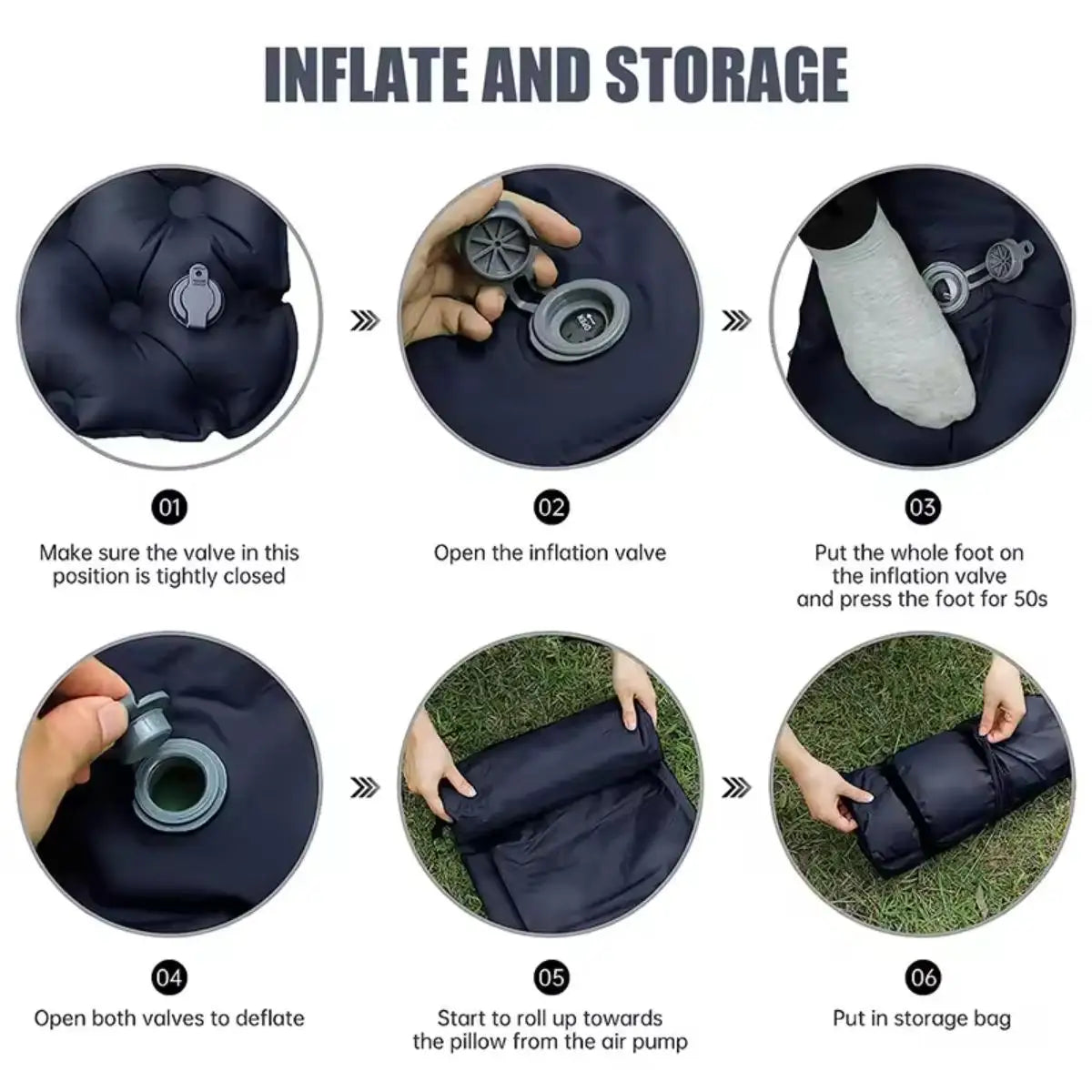 Foldable Outdoor Camping Inflatable Mattress For Indoor And Outdoor Sleep
