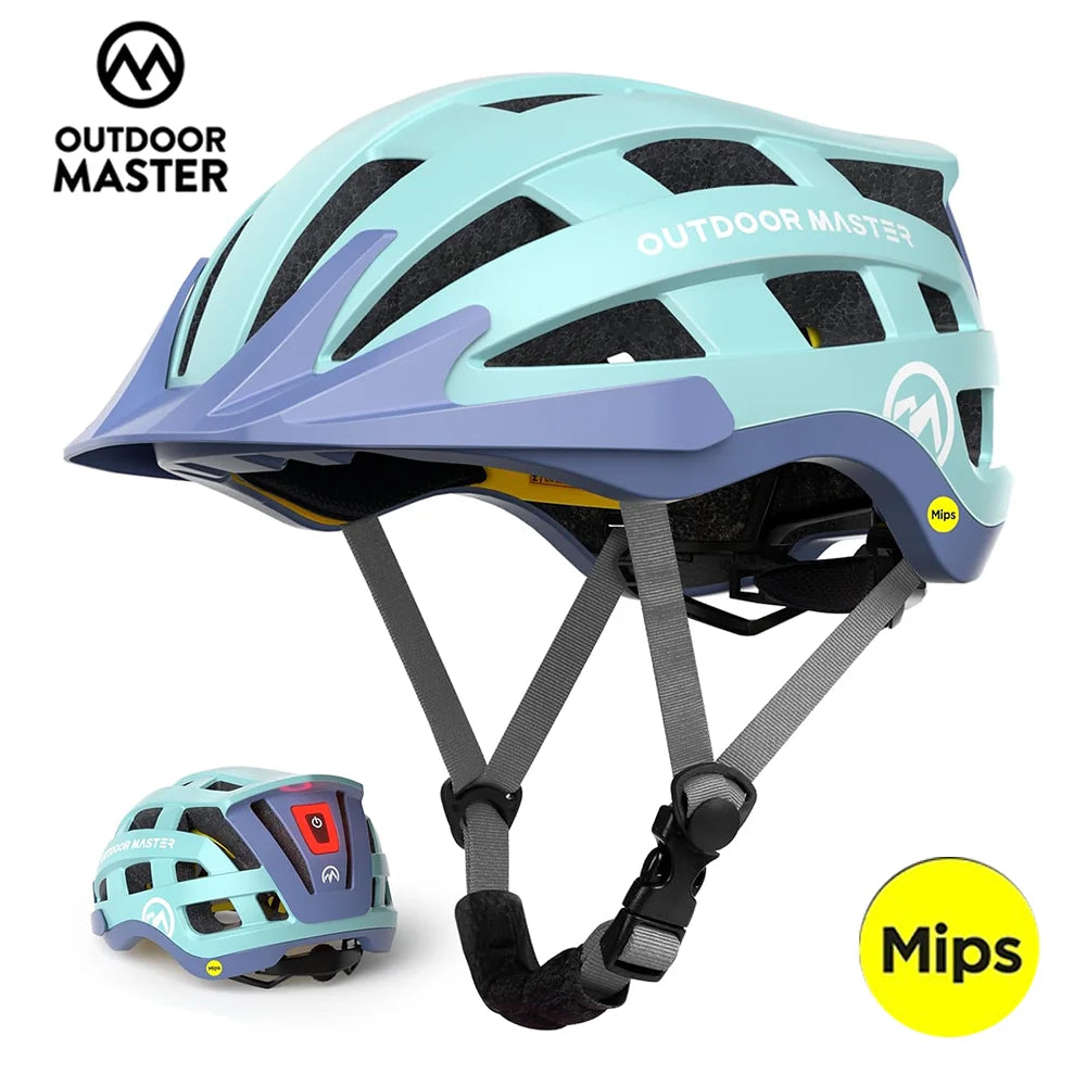 OutdoorMaster MIPS Bike Helmet With Rechargeable LED Taillight