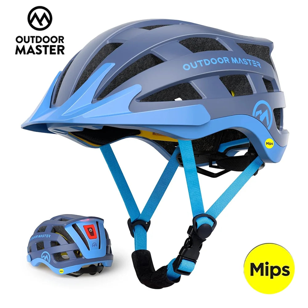 OutdoorMaster MIPS Bike Helmet With Rechargeable LED Taillight