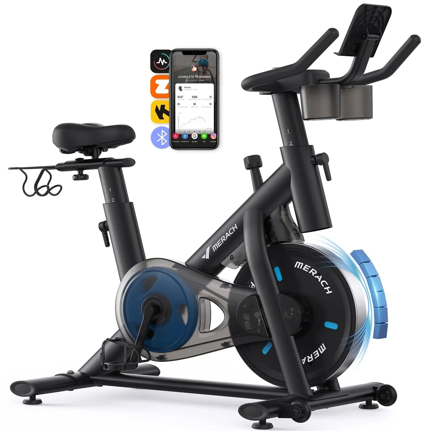 MERACH S26B2 Magnetic Stationary Bike With App