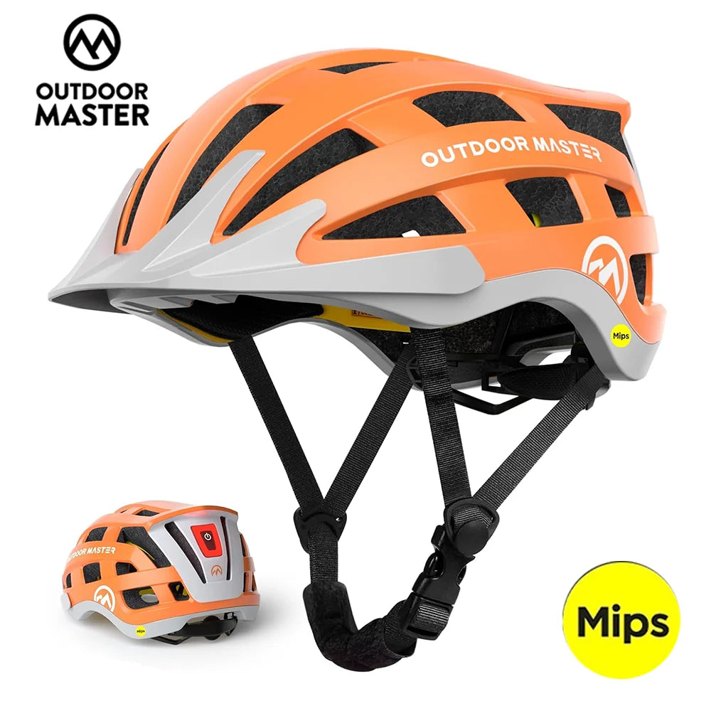 OutdoorMaster MIPS Bike Helmet With Rechargeable LED Taillight
