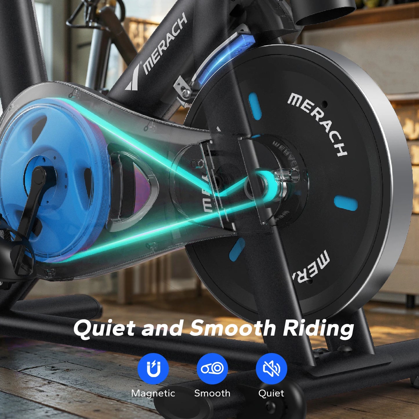 MERACH Magnetic Indoor Exercise Bike With App Connectivity
