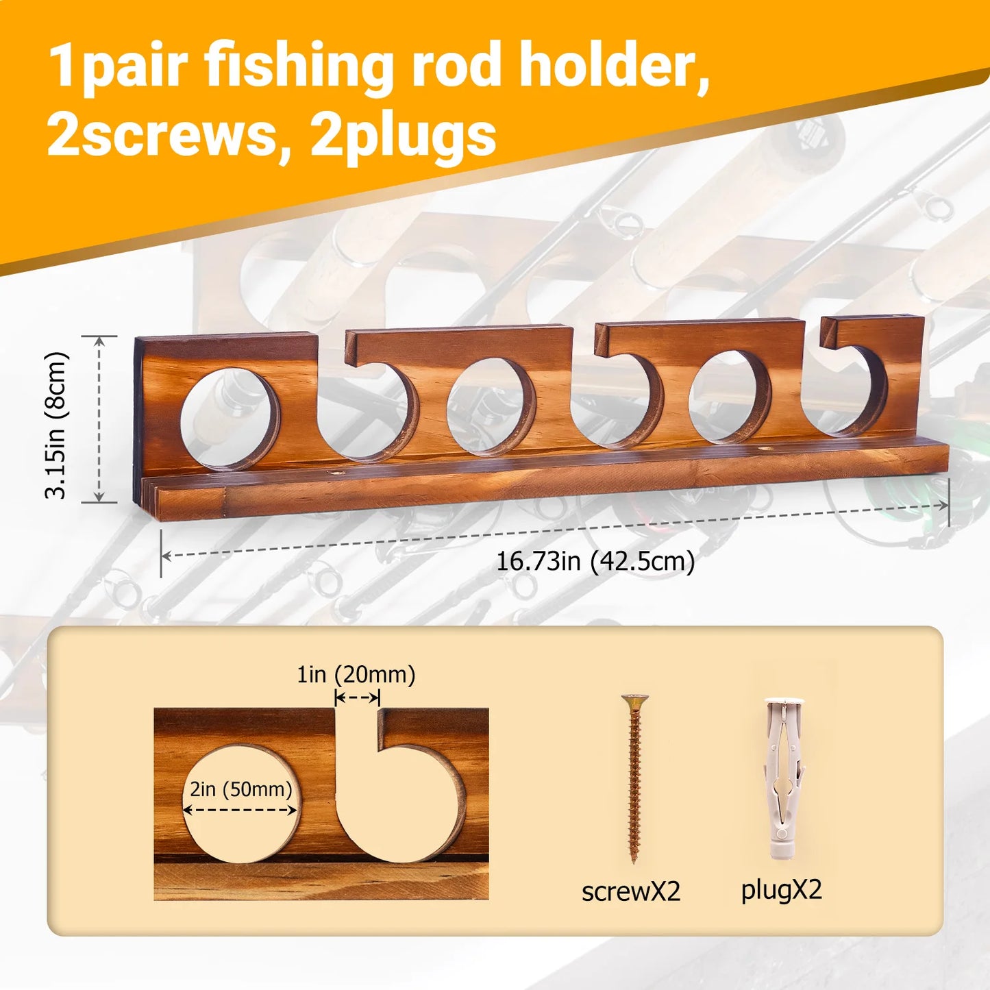 Ghosthorn Fishing Pole Racks Wall Ceiling Mounted Organizer For Garage