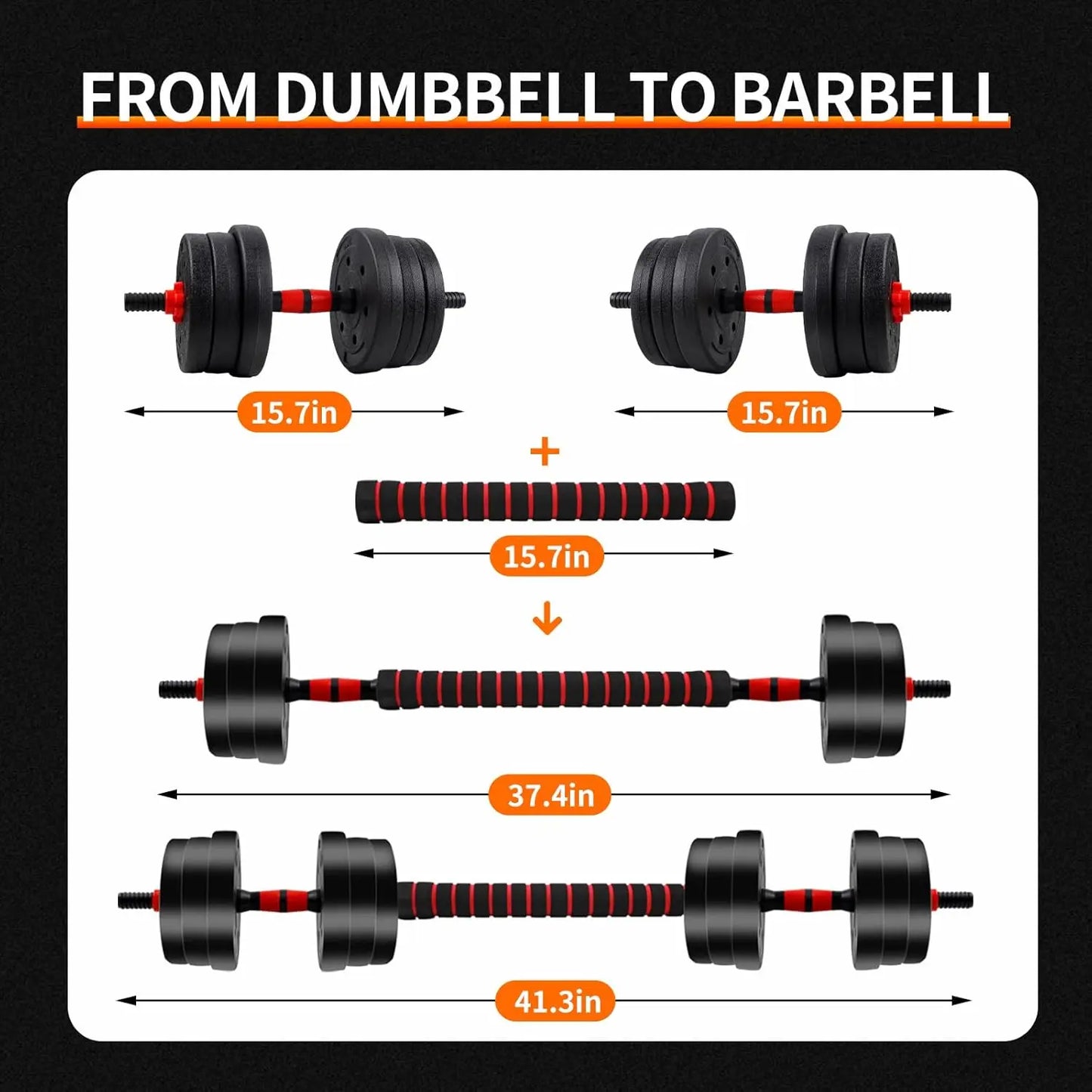 Adjustable Dumbbell Barbell Set For Home Gym