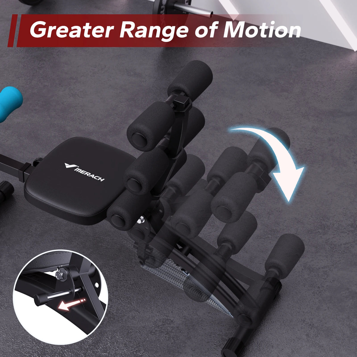 MERACH Adjustable Ab Trainer Bench For Home Gym Strength Training