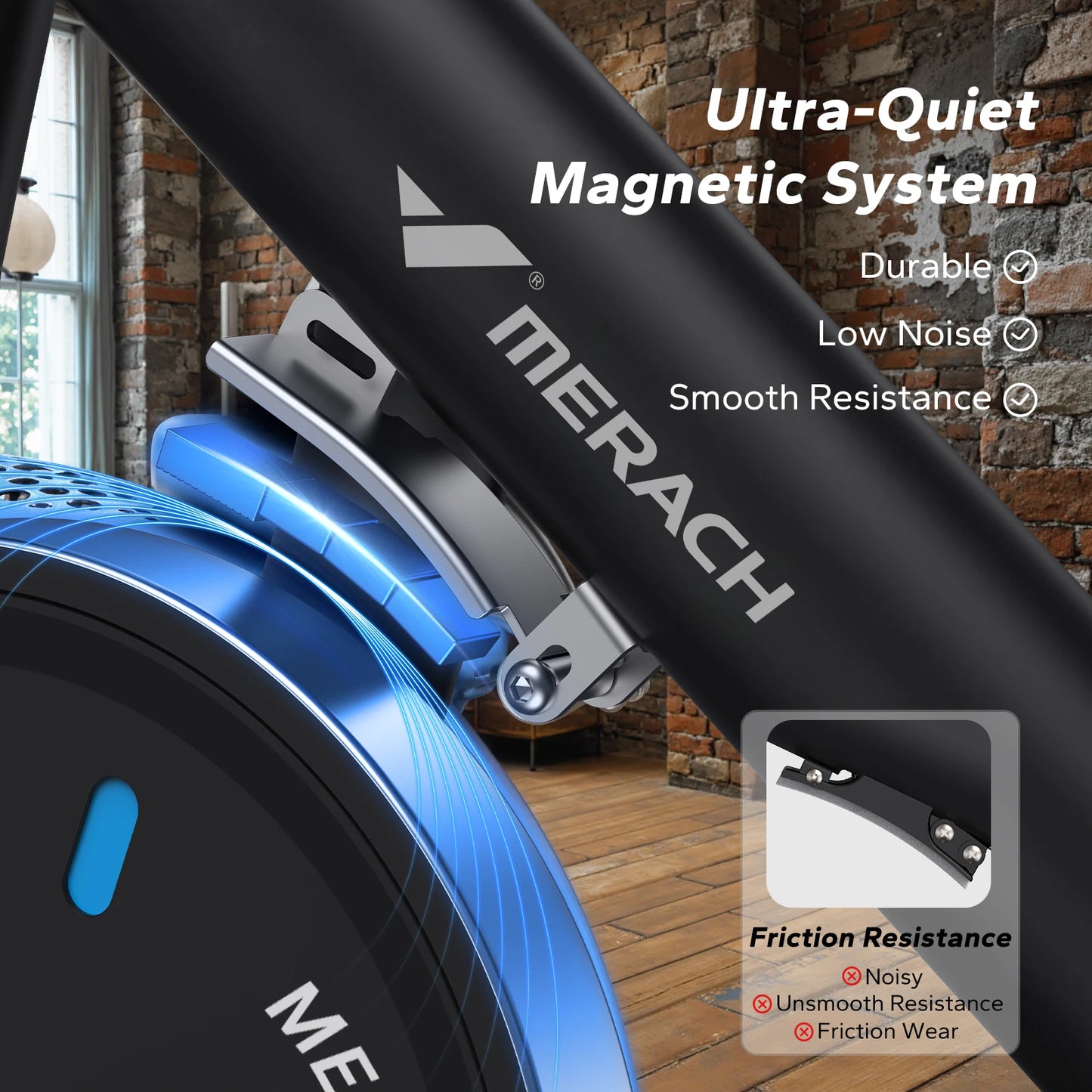 MERACH Magnetic Indoor Exercise Bike With App Connectivity