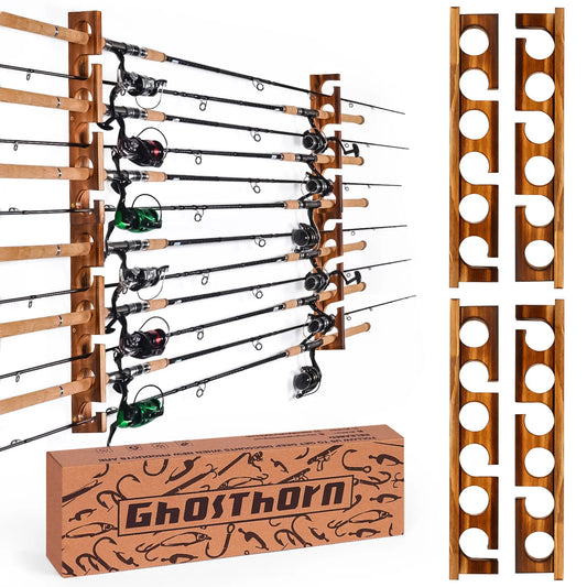 Ghosthorn Fishing Pole Racks Wall Ceiling Mounted Organizer For Garage