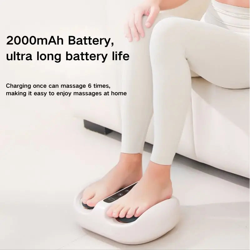 Mini Finger Foot Massager With Hot Compress And Vibration
