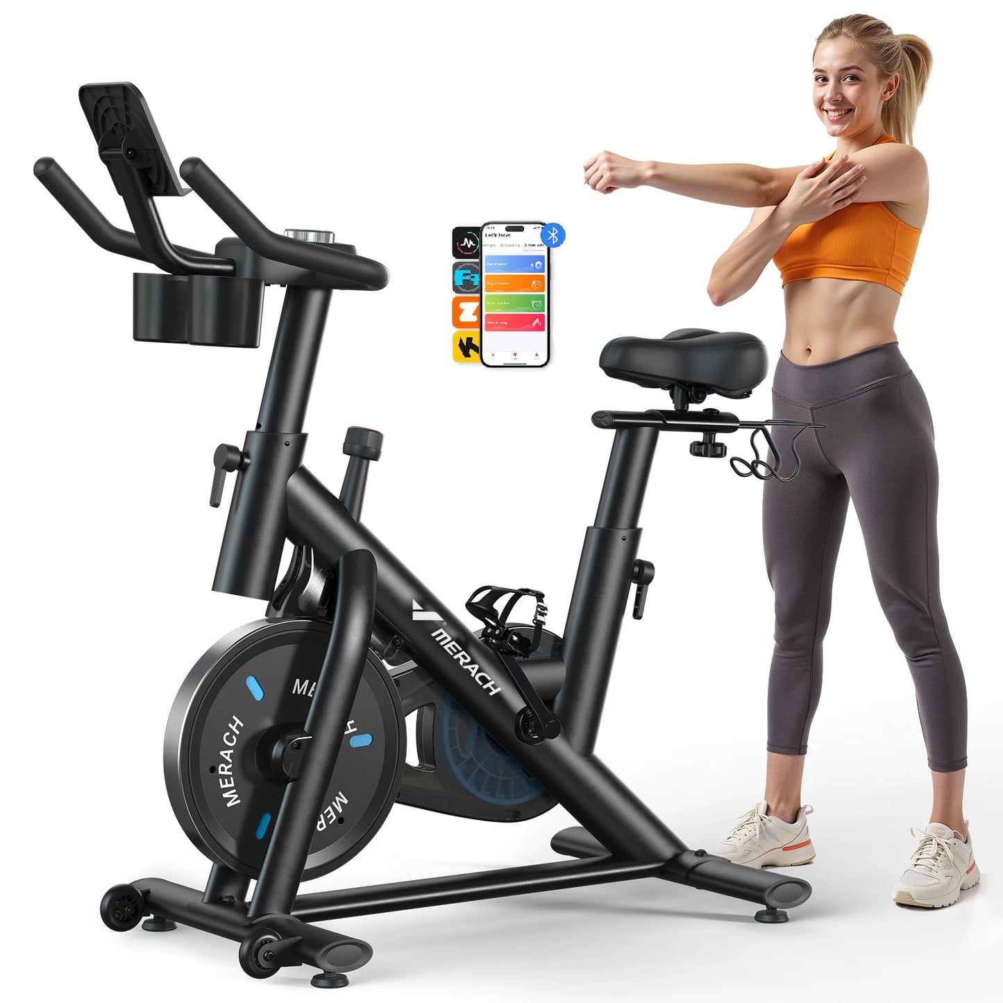 MERACH S26B2 Magnetic Stationary Bike With App