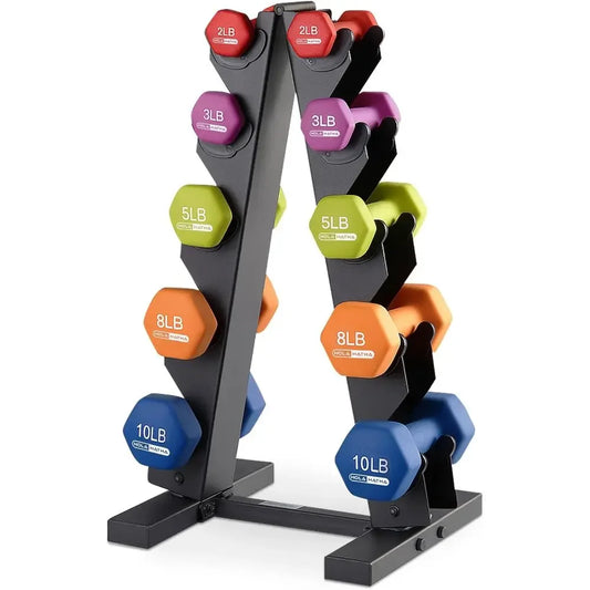 Adjustable Weight Dumbbells Set With Rack For Home Gym