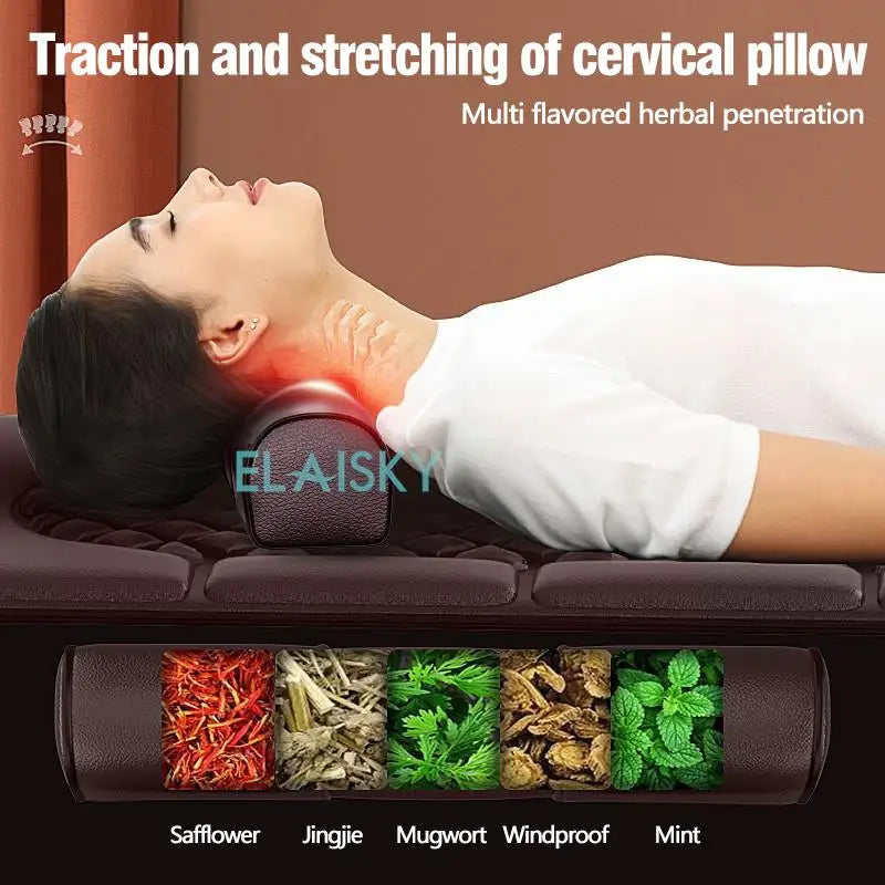 ELAISKY Electric Massage Mattress Cushion With Heating And Infrared Therapy
