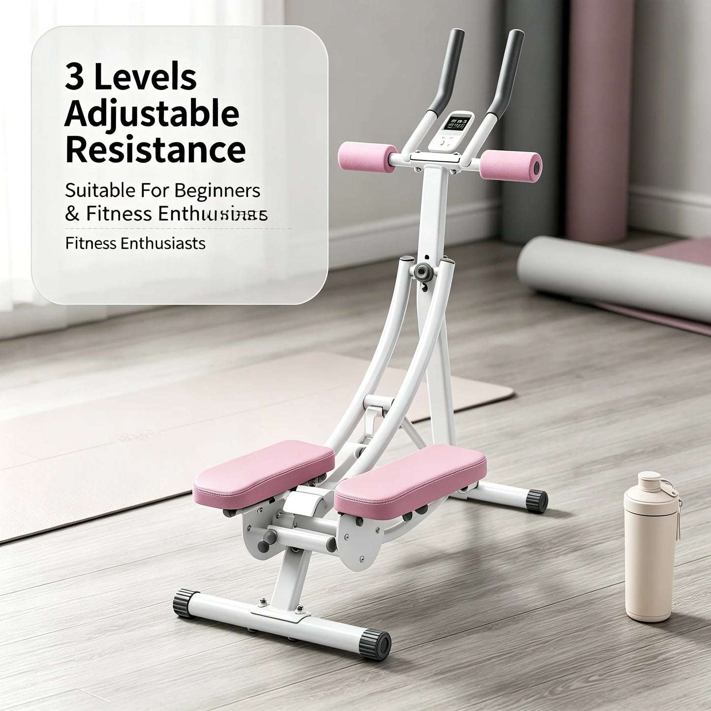Adjustable Foldable Ab Trainer With Led Display For Home Gym