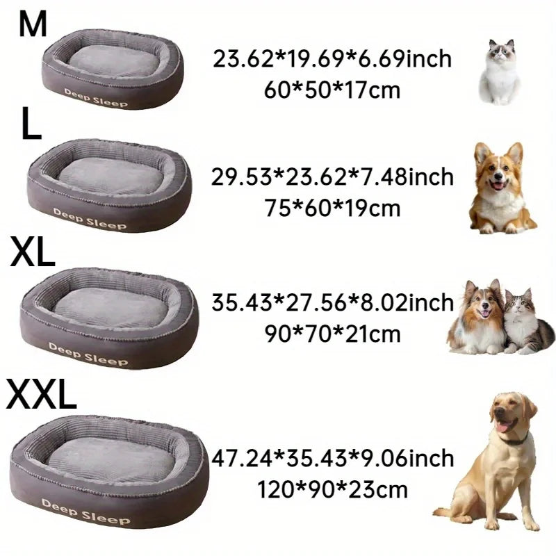 Donut Shaped Pet Bed For Dogs And Cats Washable Cushion