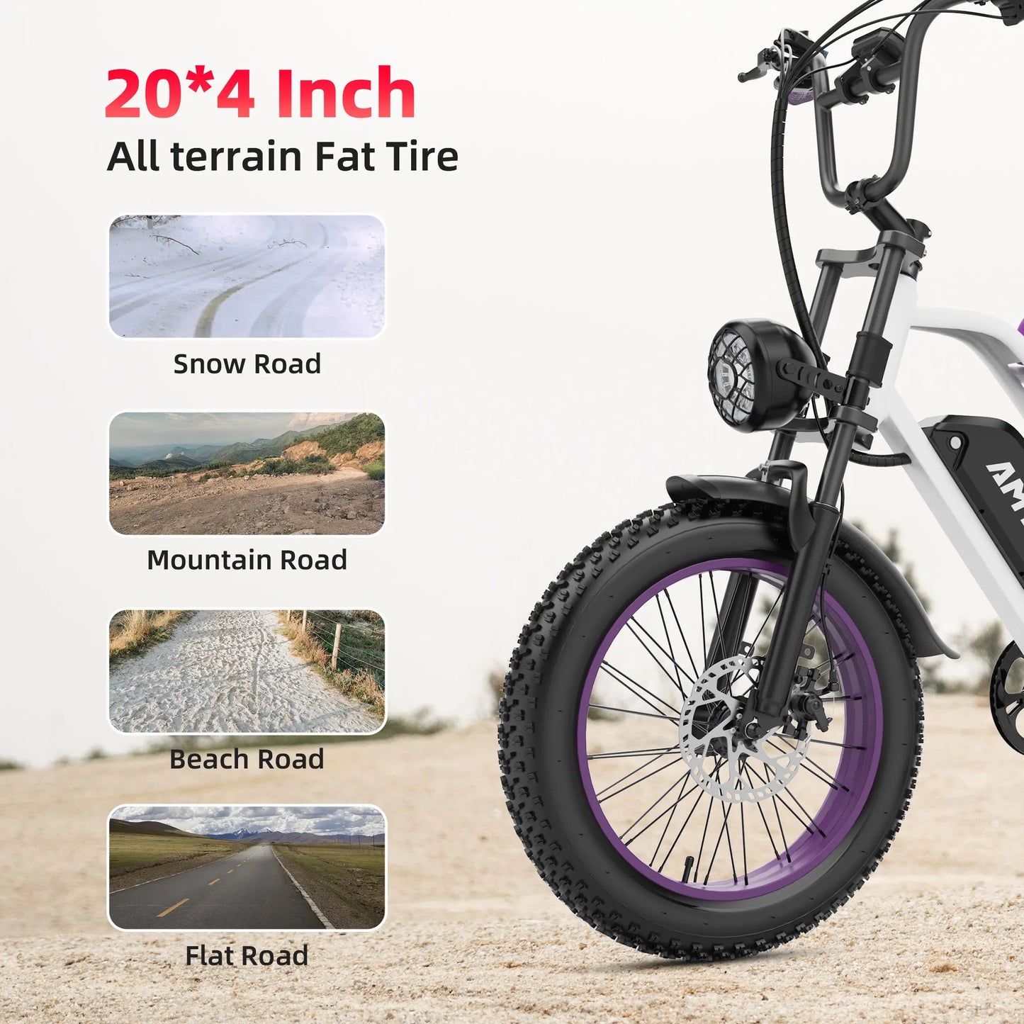 AMYET V9 G60 Electric Mountain Bike 20Ah 1000W 48V Battery