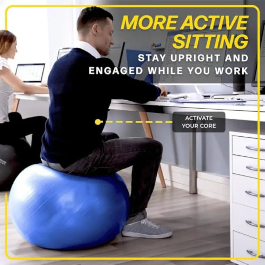 Exercise Ball For Balance Training Rubber Fitness Ball Home Gym