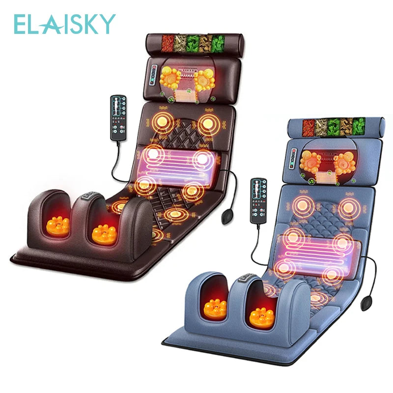 ELAISKY Electric Massage Mattress Cushion With Heating And Infrared Therapy