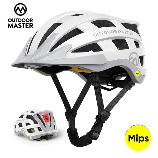 OutdoorMaster MIPS Bike Helmet With Rechargeable LED Taillight