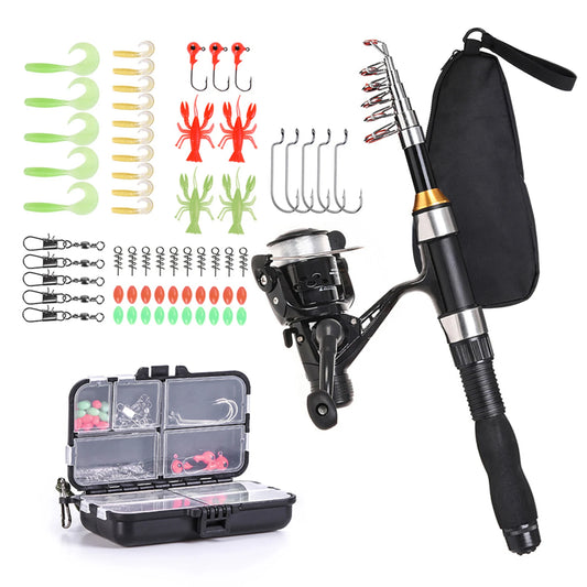 Telescopic Fishing Rod And Reel Combo Kit