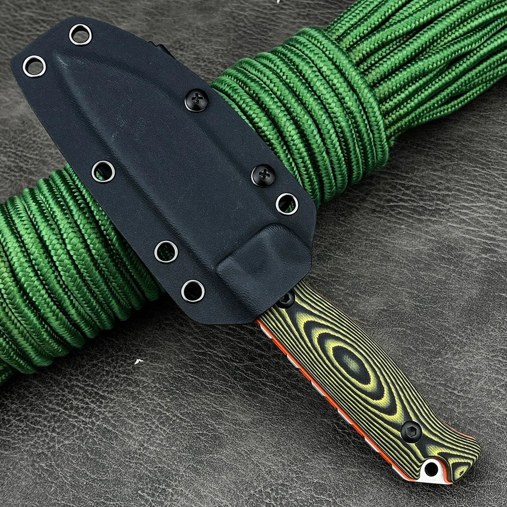 Edieu DIY Supplies Outdoor Pocket Knife Fixed Blade Stainless Steel