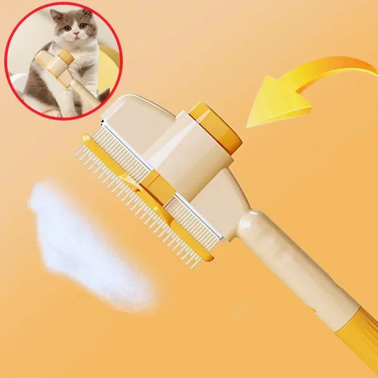 Self Cleaning Dog Comb Pet Hair Remover Button Grooming Brush