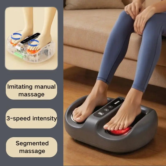 Mini Finger Foot Massager With Hot Compress And Vibration