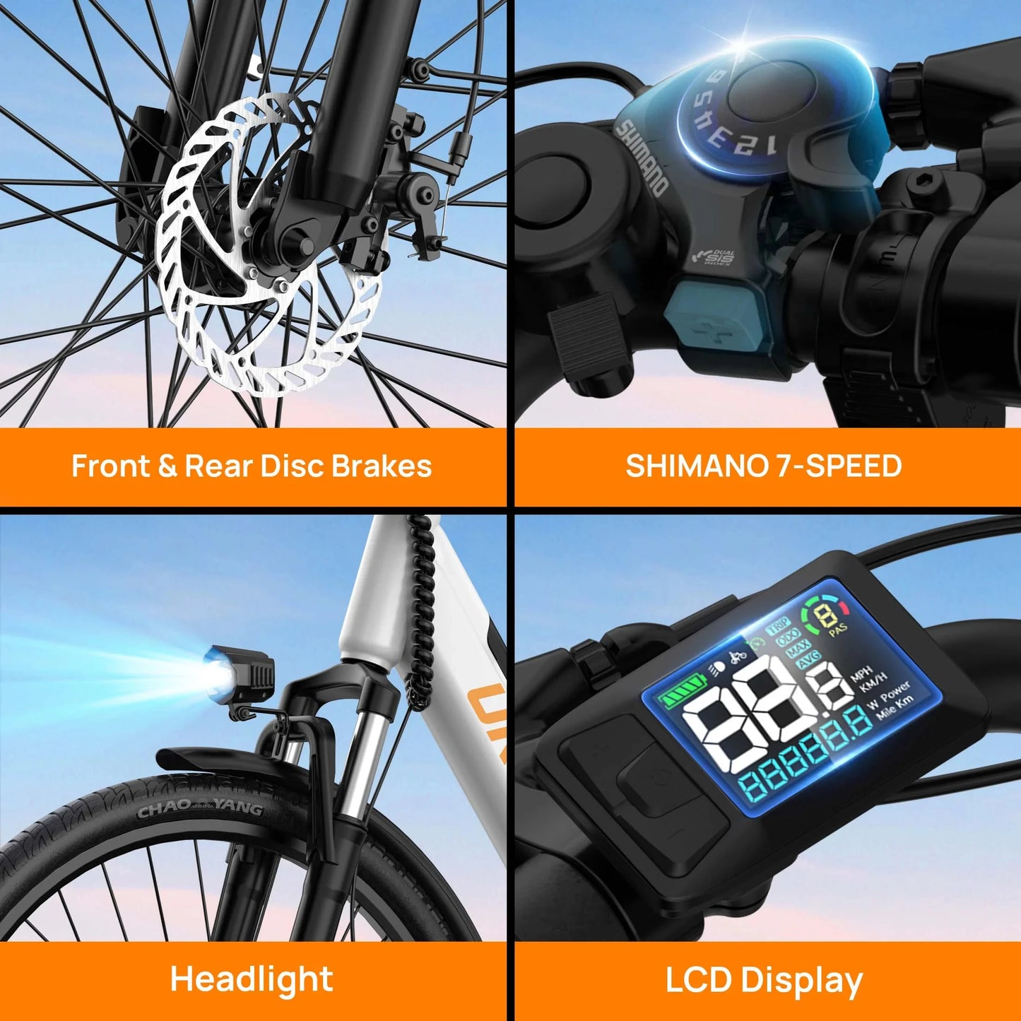 URLIFE Peak 750W Electric Bike With Removable Battery