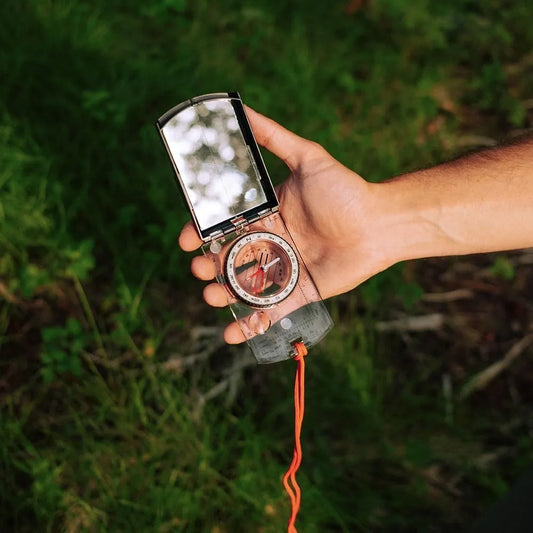 Adjustable Declination Baseplate Compass for Hiking and Navigation