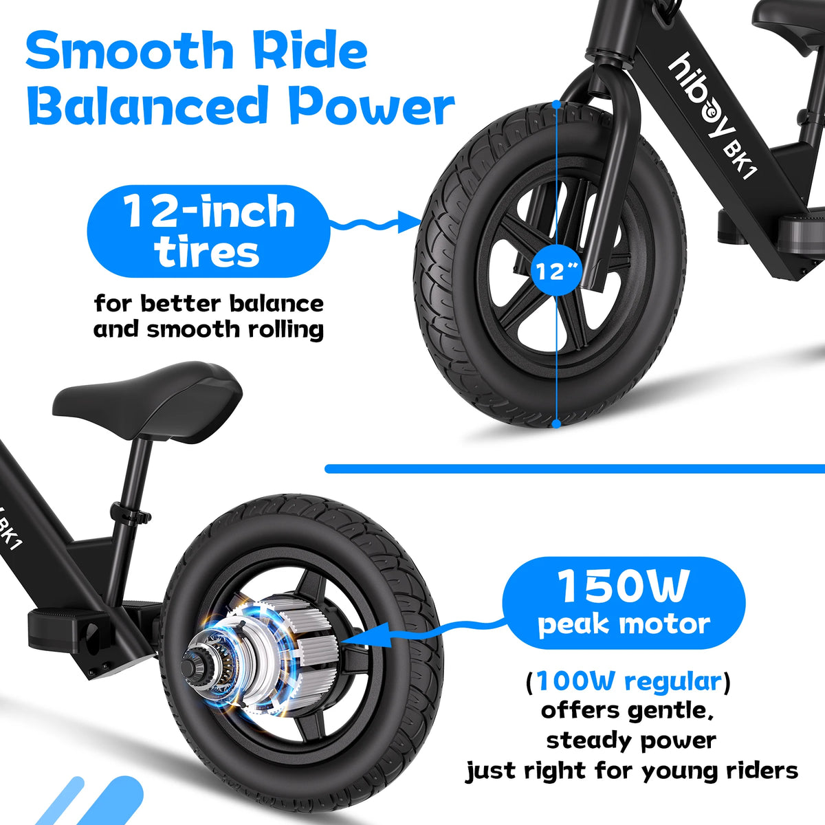 Hiboy Kids Electric Balance Bike With Adjustable Seat for Children
