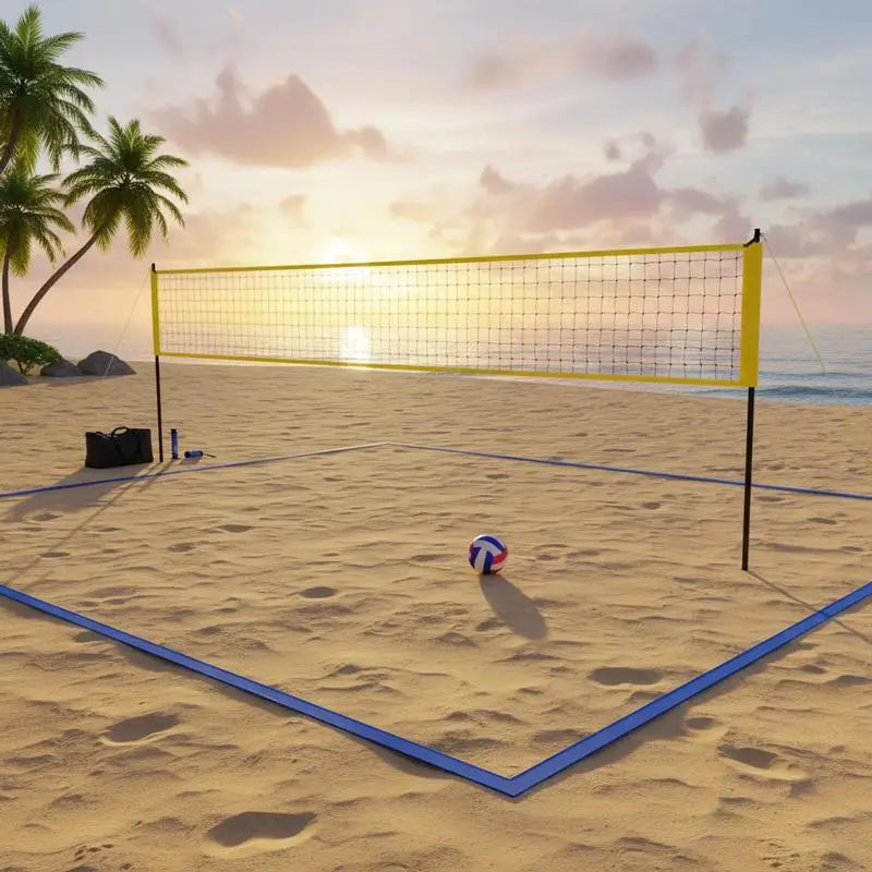 Professional Volleyball Net System With Poles And Pump