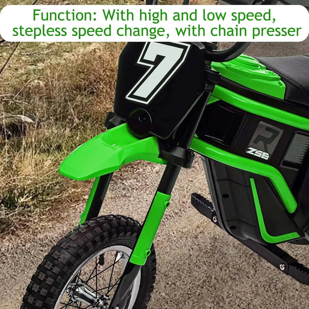 Kids Electric Dirt Bike Ride On Motorcycle With Shock Suspension