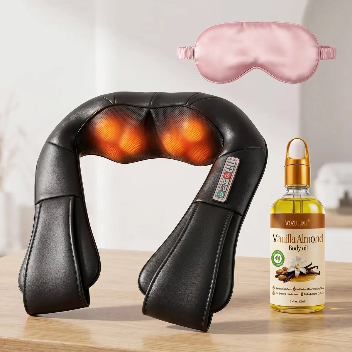 Electric Neck And Shoulder Shiatsu Massager With Heat Relaxation Aid