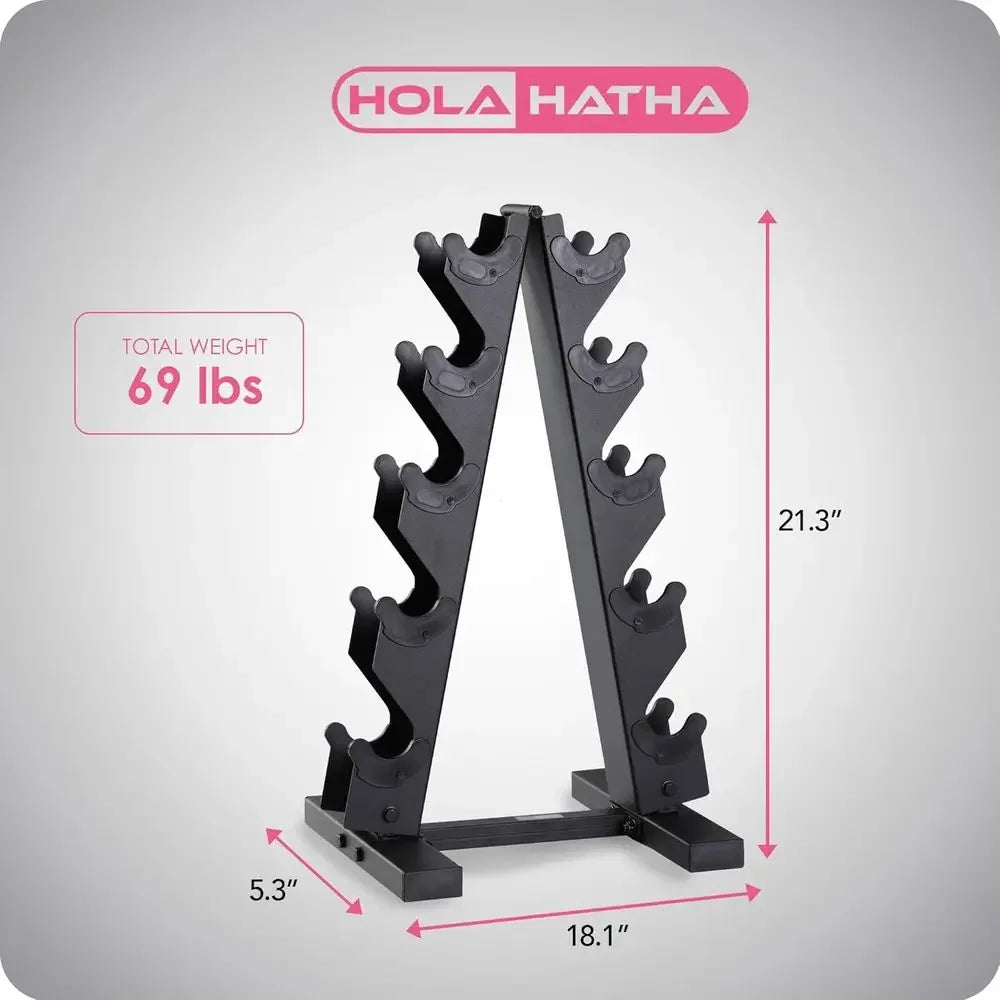 Adjustable Weight Dumbbells Set With Rack For Home Gym