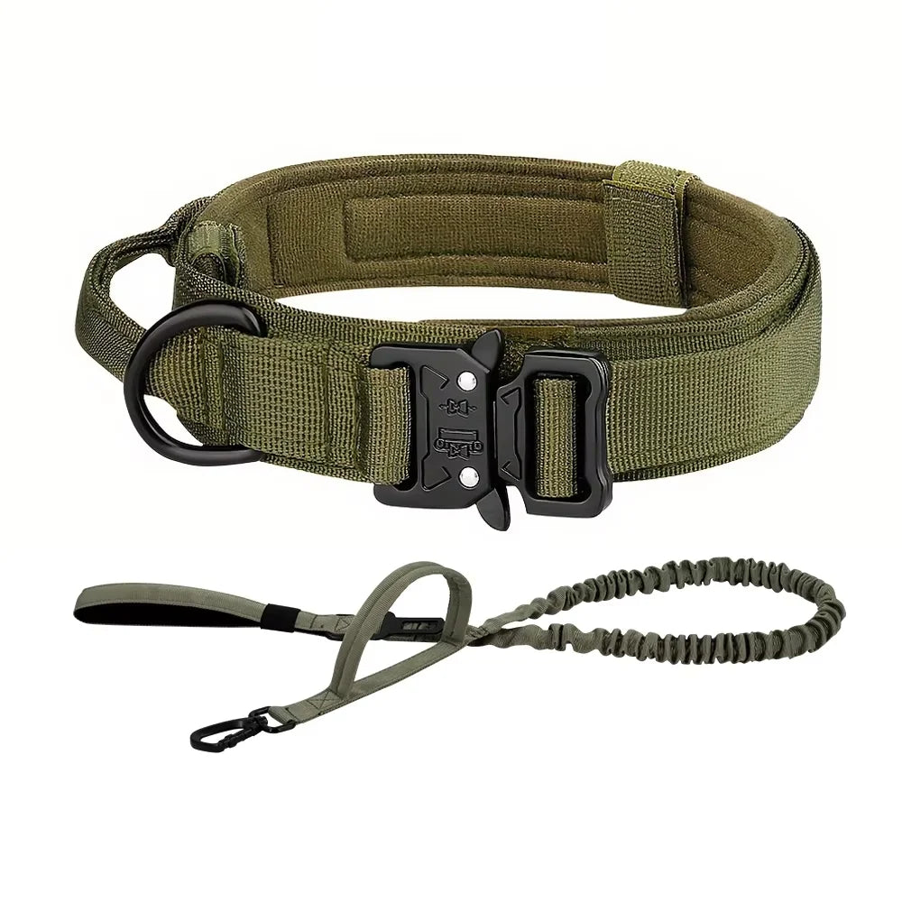 Nylon Dog Training Collar With Leash Set And Control Handle