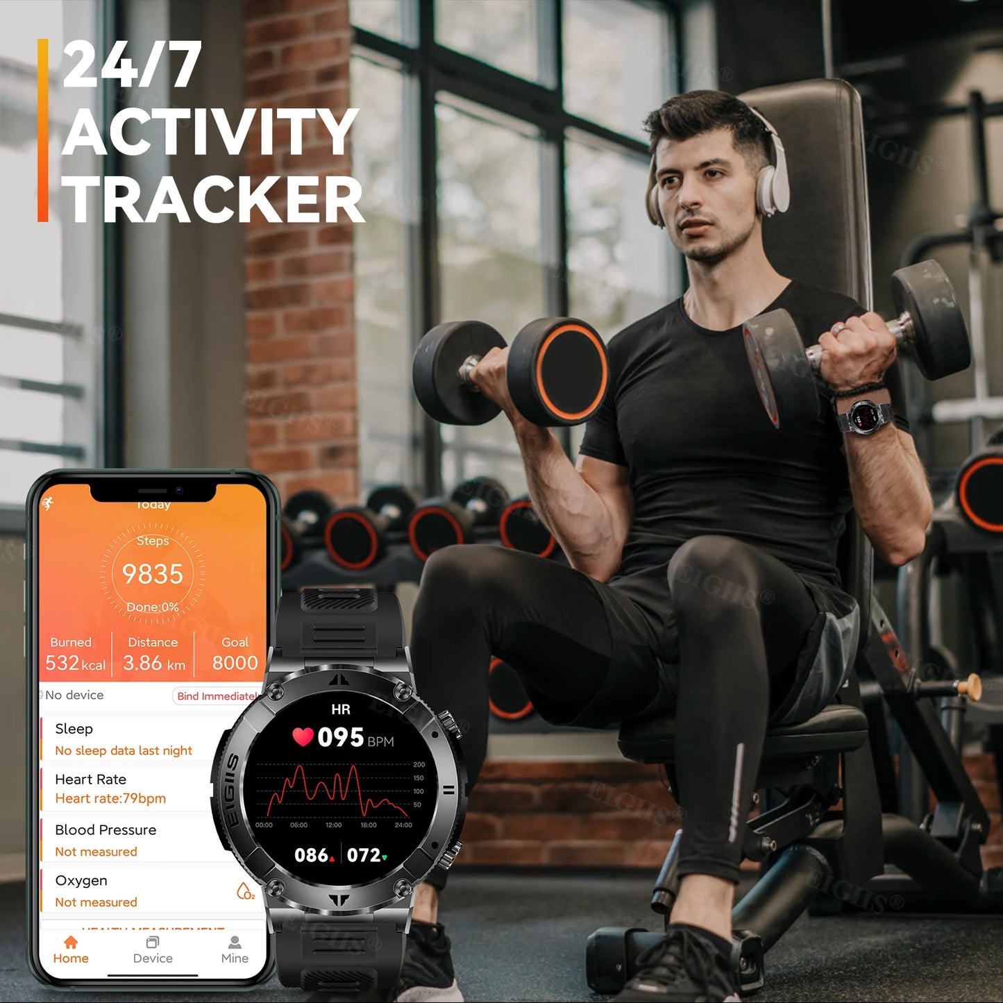 LaNikar Smart Watch Men Bluetooth Call Blood Pressure Fitness Tracker