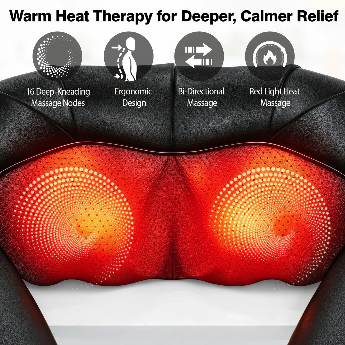 Electric Neck And Shoulder Shiatsu Massager With Heat Relaxation Aid