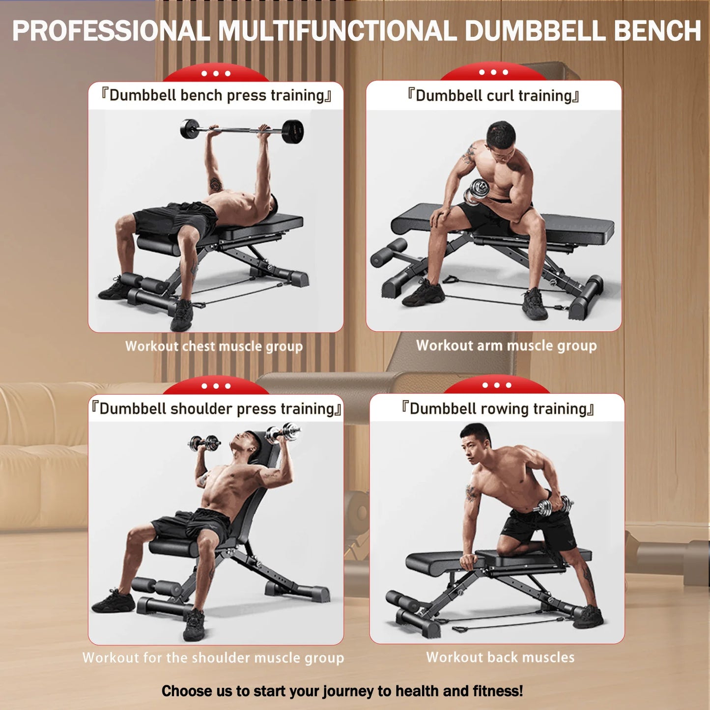 Adjustable Weight Bench For Full Body Workout And Strength Training